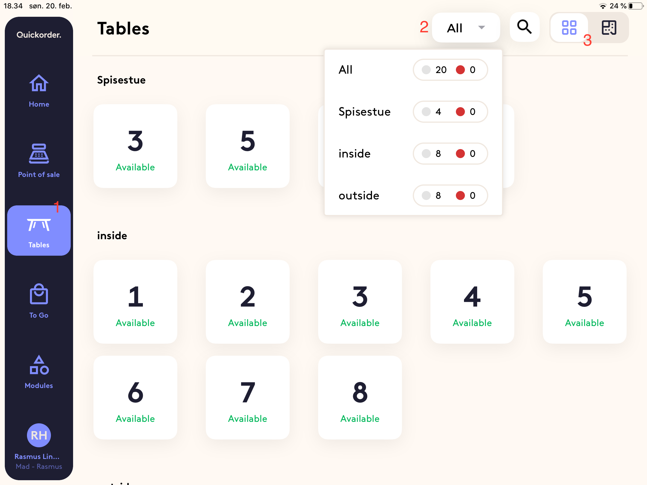 Smart Table Manager Table Management